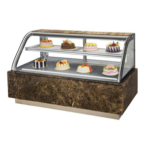 curved glass refrigerated bakery case