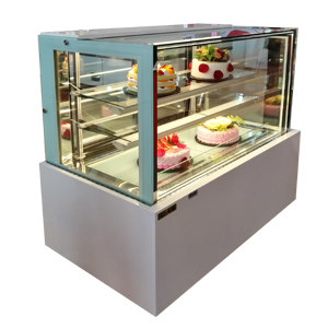 Right angle bakery display case