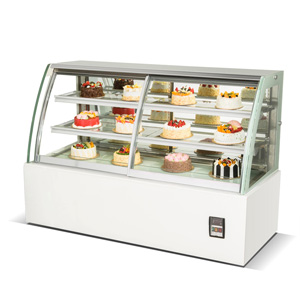 R&L	curved glass refrigerated bakery case
