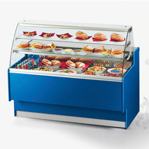 BXYan color threecurved glass refrigerated bakery case
